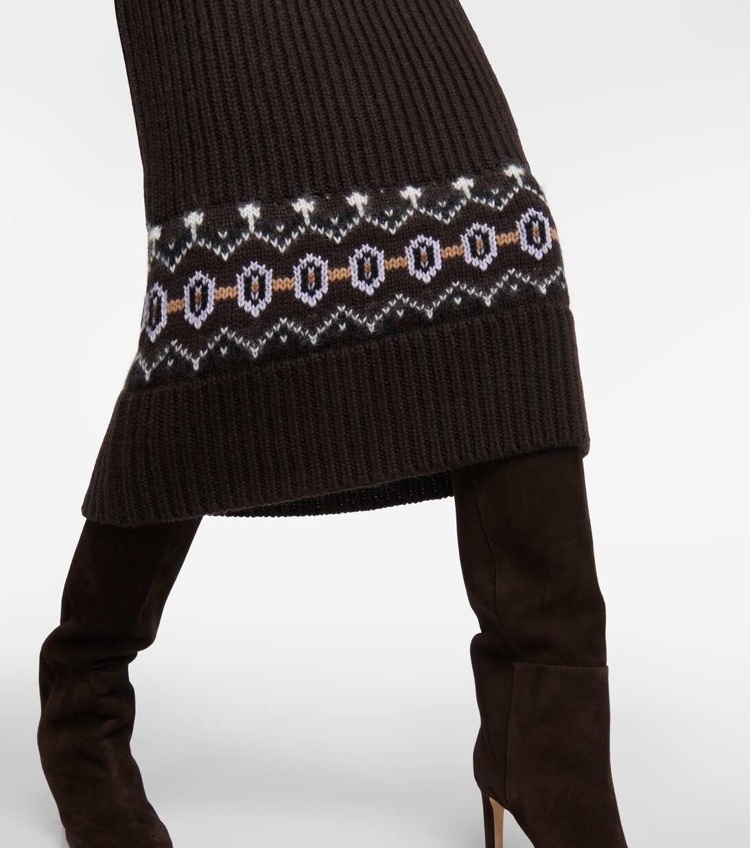 Jupe Crayon J.CREW - Laine/cachemire, Motif Fair Isle, Taille XXXS - Neuf Avec étiquettes