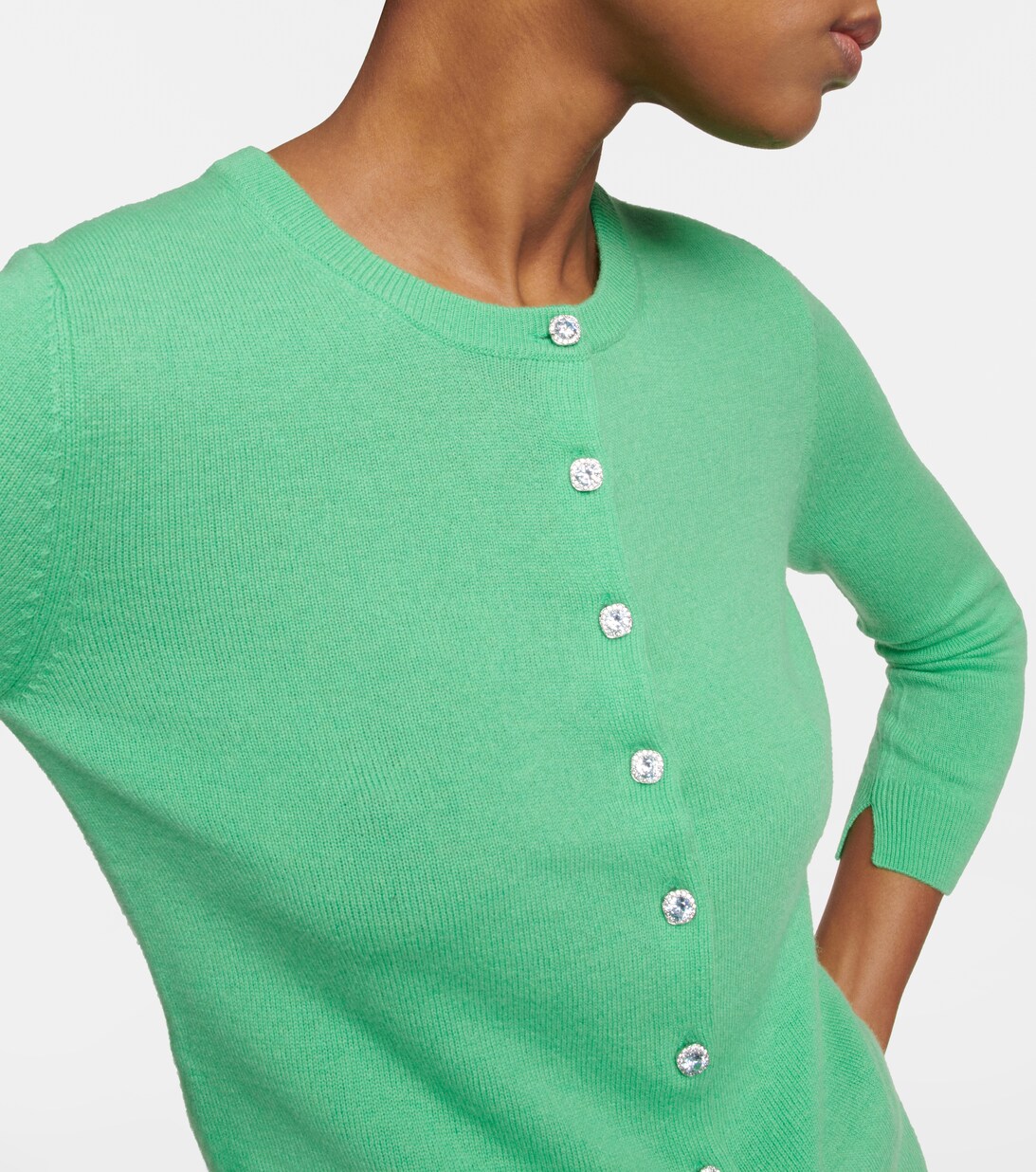 Embellished Wool And Cashmere Cardigan in Green - Jardin Des Orangers |  Mytheresa