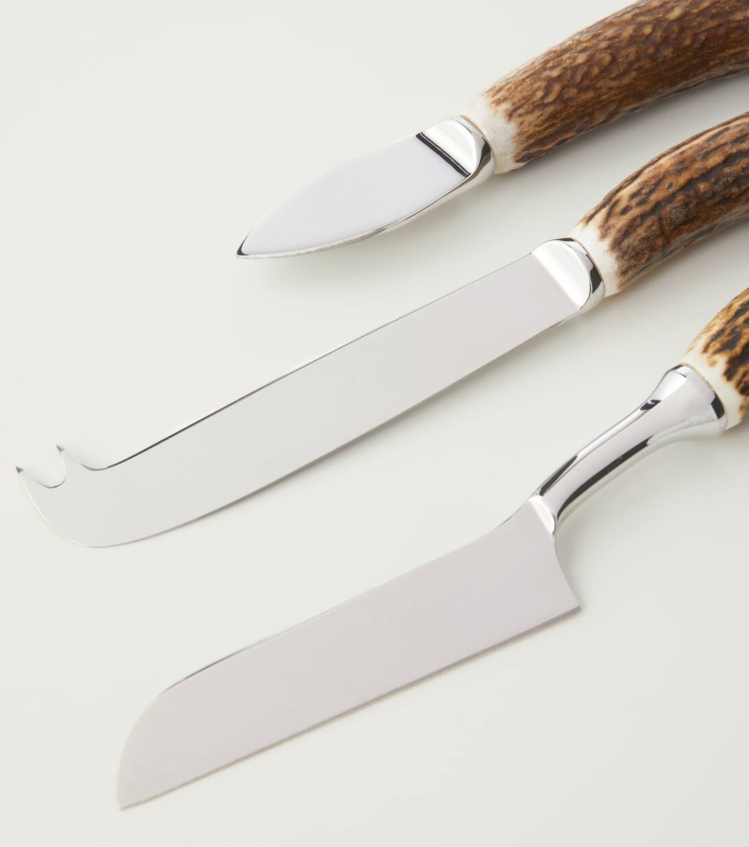 Stag Antler Cheese Knife Set in Brown Lorenzi Milano Mytheresa