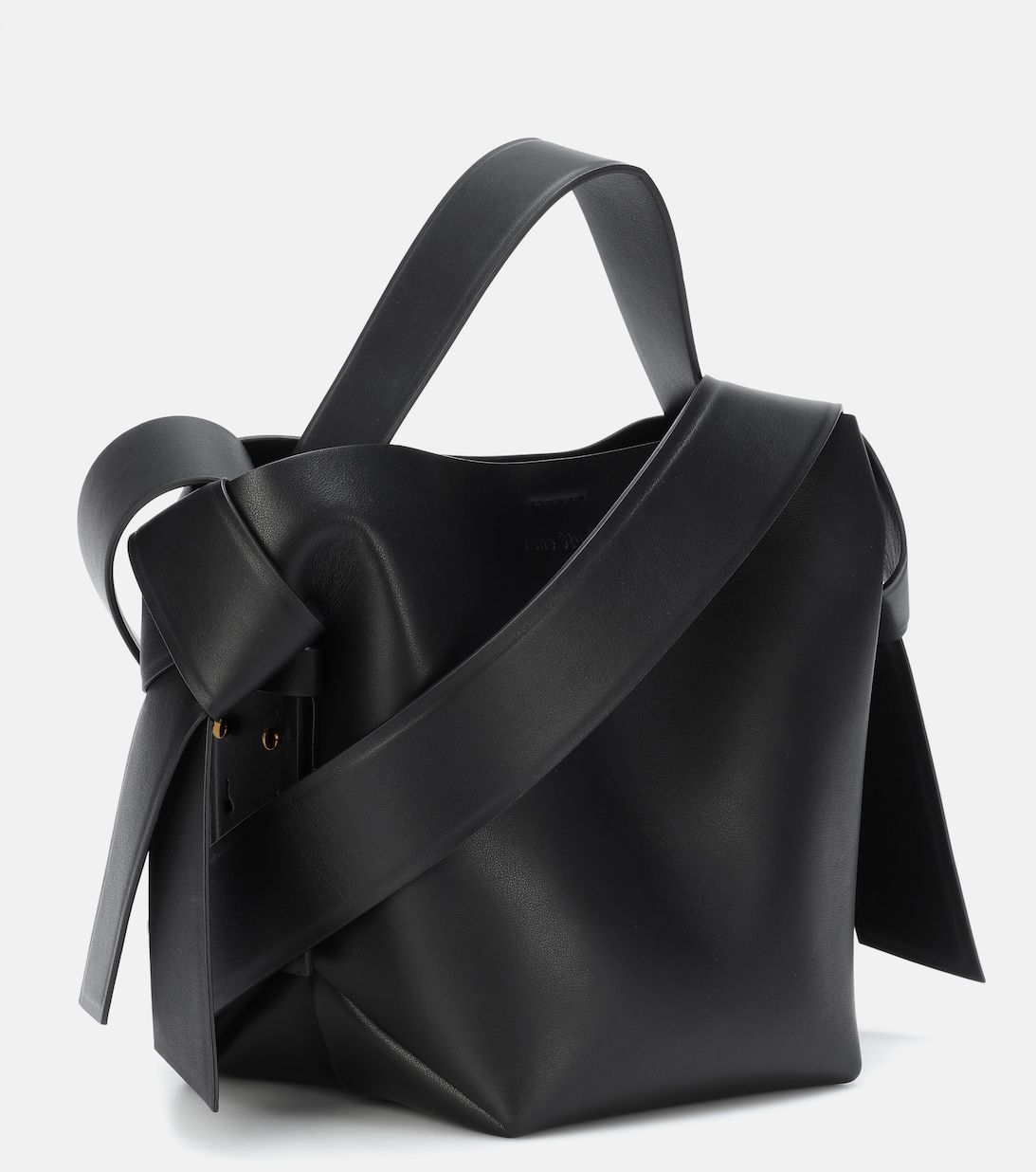 Musubi Mini leather shoulder bag in black Acne Studios Mytheresa