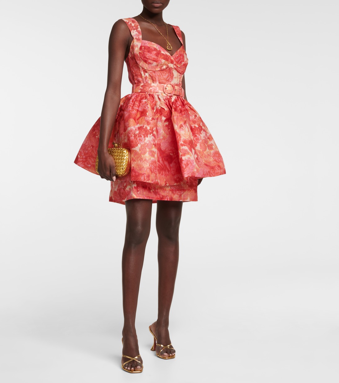 Veste En Soie Ann Taylor Taille 2 - Imprimé Fleurs Rouge Rose Vert - Occasion Excellent état