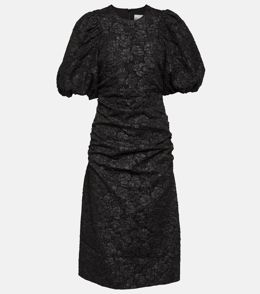 Jesinia Black And Gold Jacquard Midi Dress main image 1