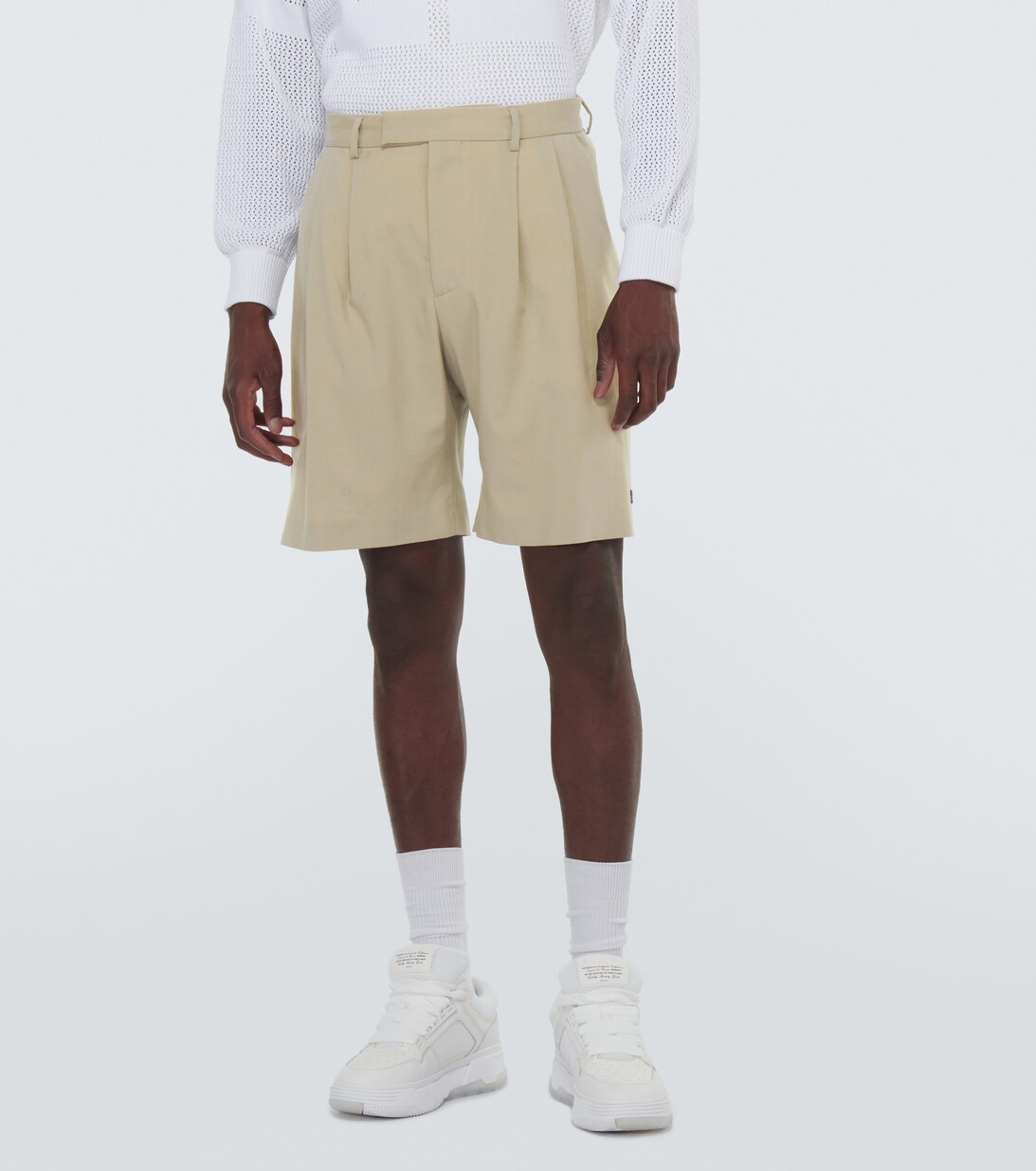 Sacai Women's Wool Blend Bermuda Shorts Black