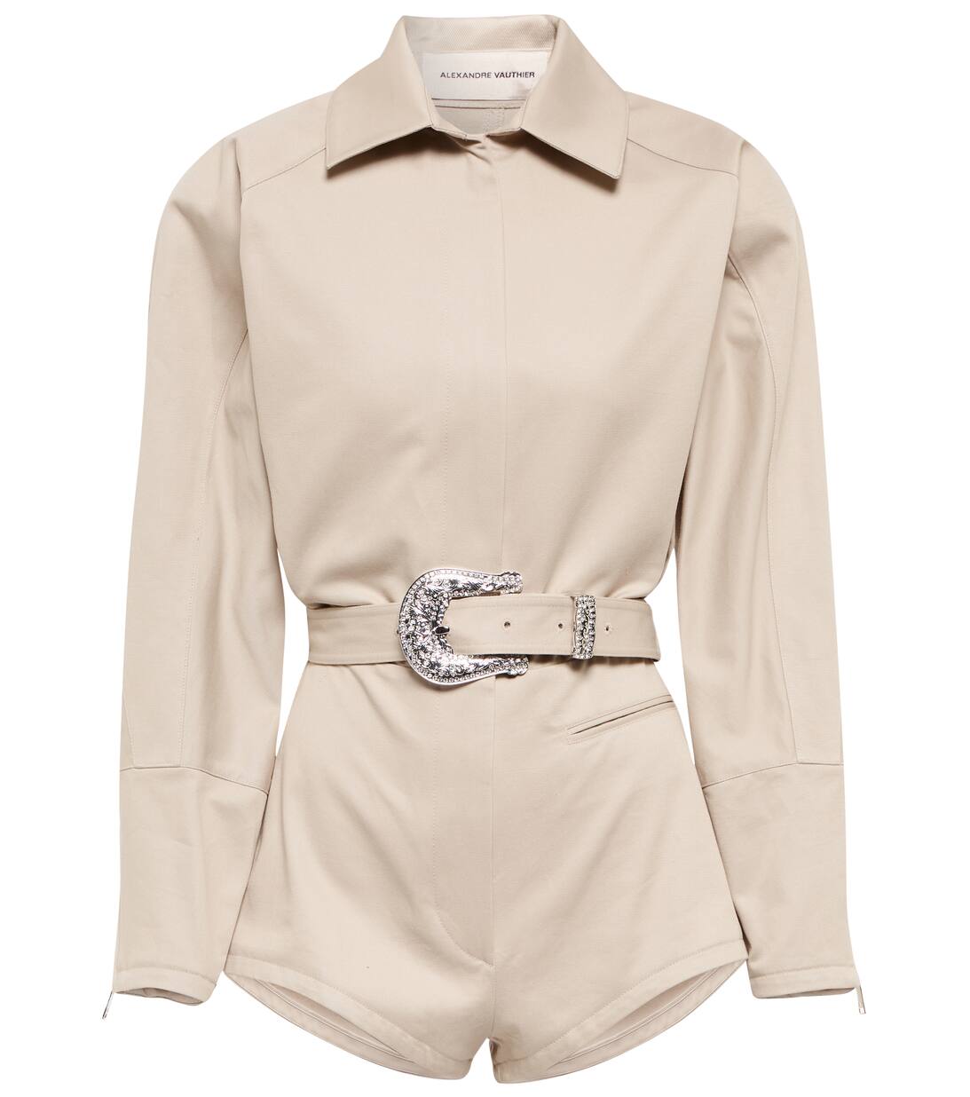 Alexandre Vauthier - Belted cotton jumpsuit
