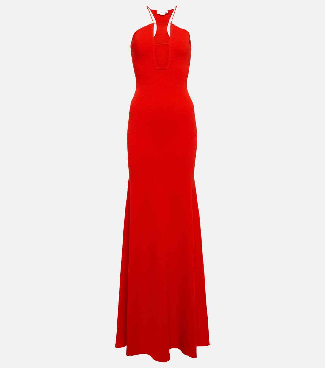 Halterneck Maxi Dress in Red Victoria Beckham Mytheresa