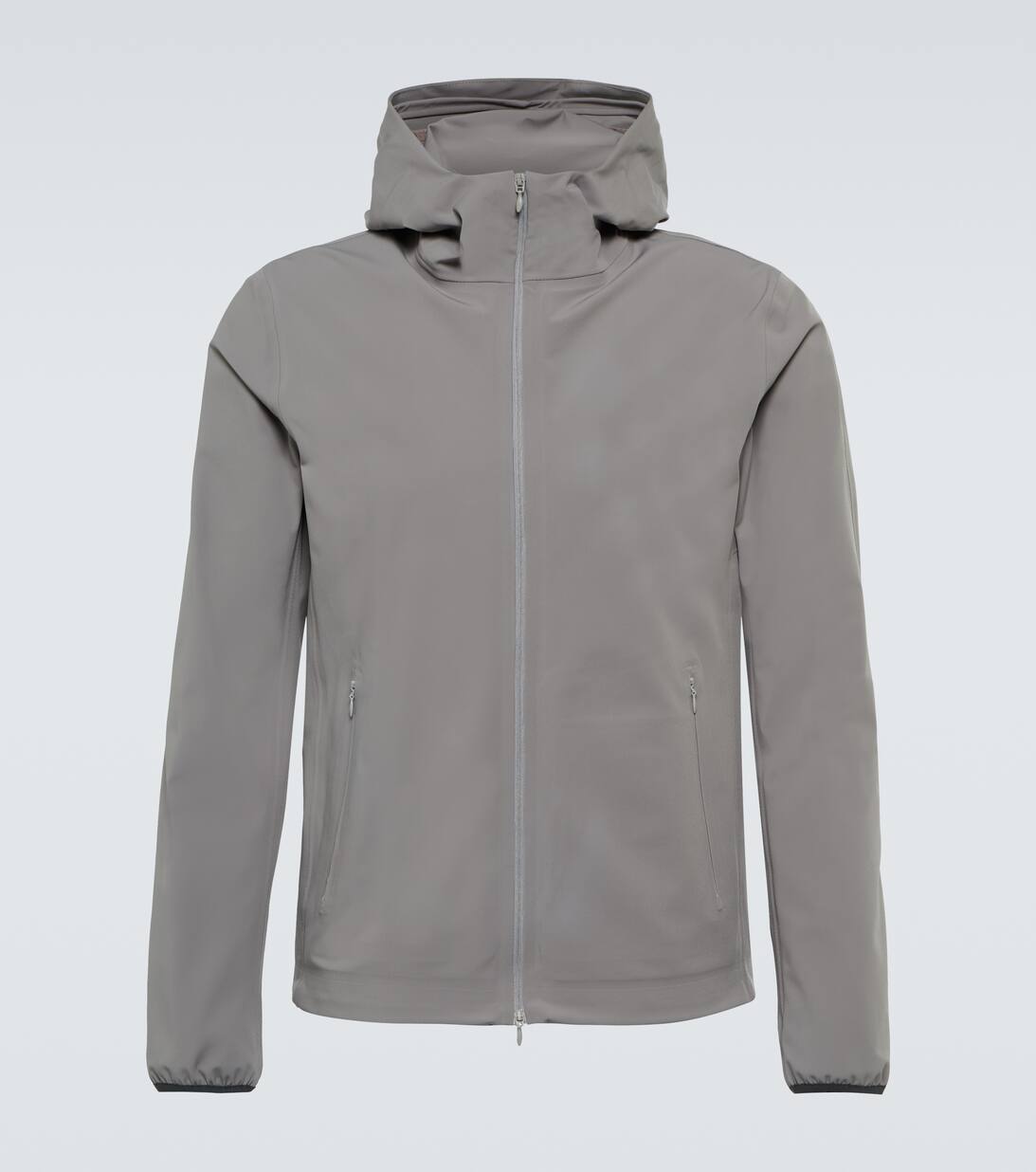 stretch hooded bomber jacket