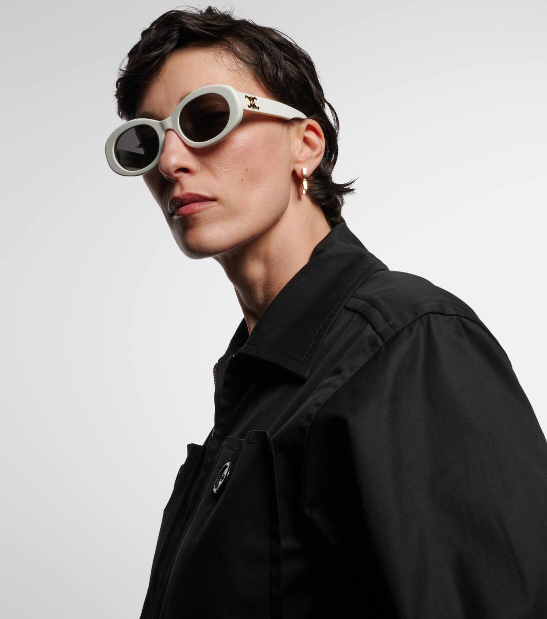 Round Sunglasses in White Celine Eyewear Mytheresa