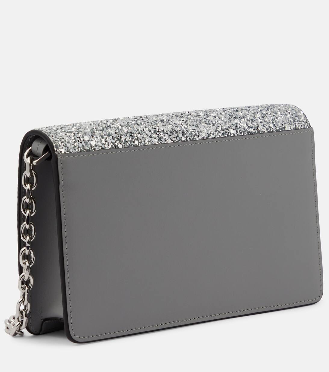Glitter Wallet On Chain in Silver Maison Margiela Mytheresa