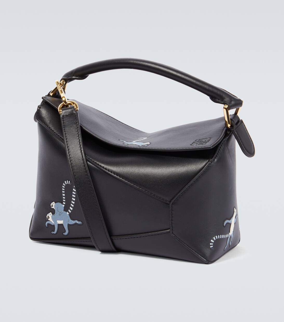 X Suna Fujita Lemur Puzzle Small Bag in Black Loewe Mytheresa