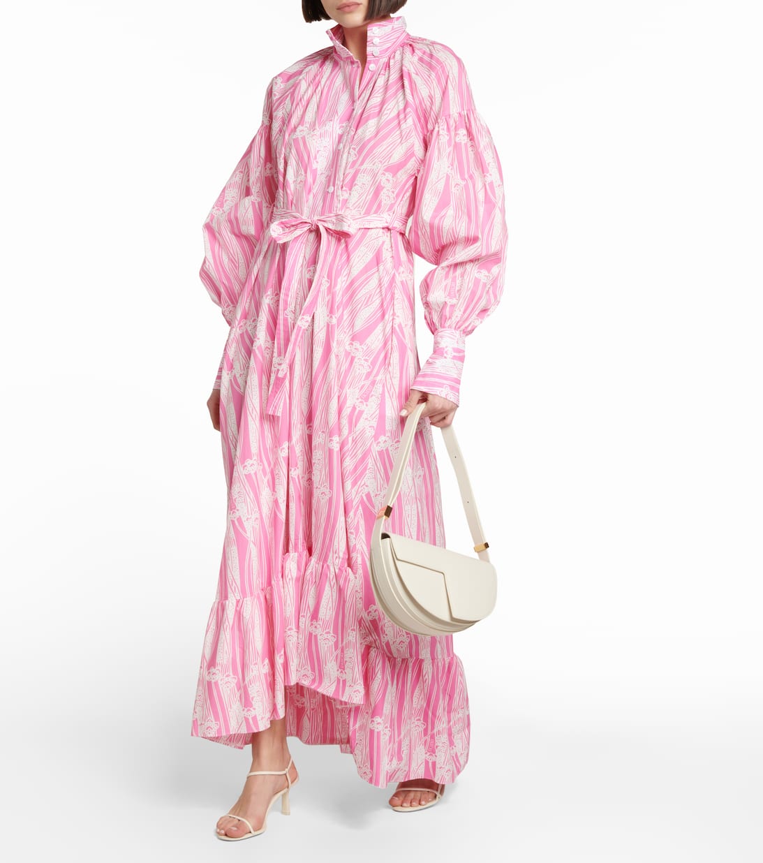 Printed Cotton Maxi Dress in Pink Patou Mytheresa
