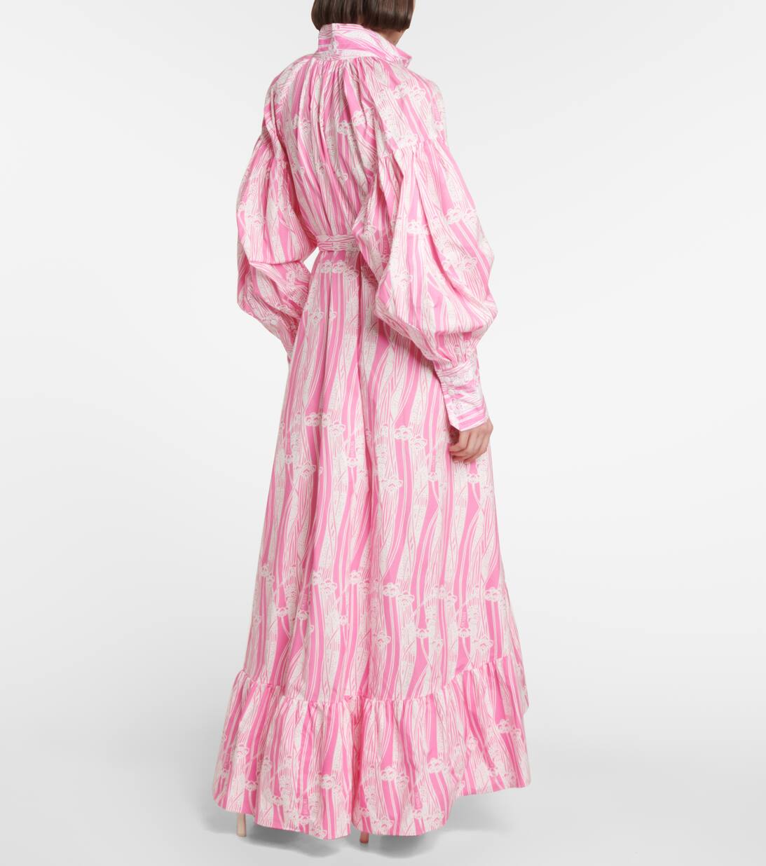 Printed Cotton Maxi Dress in Pink Patou Mytheresa