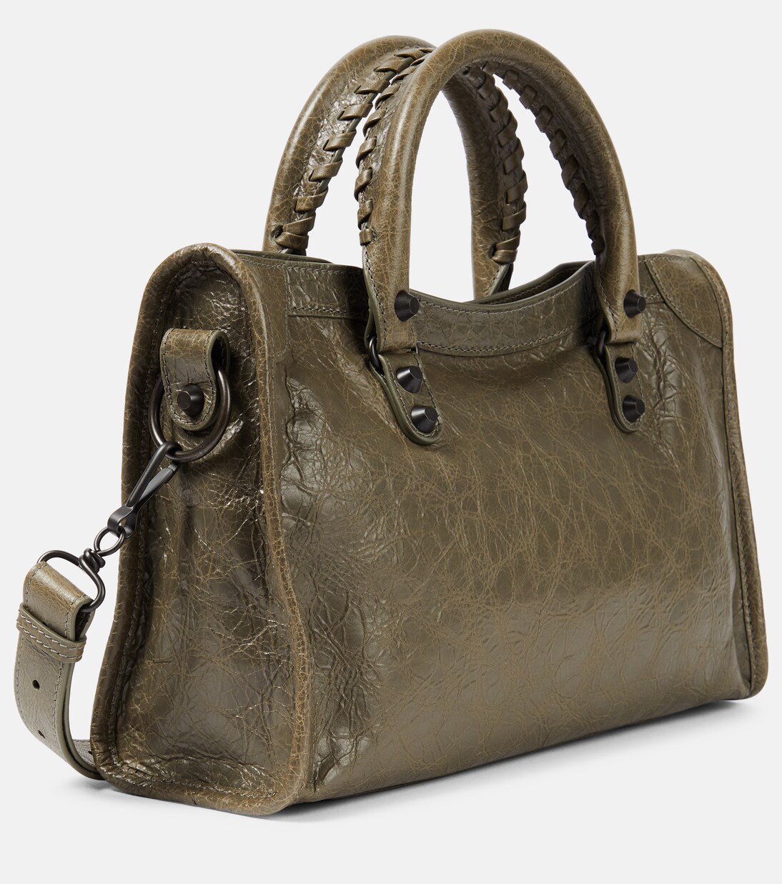 Le City Small leather tote bag in green - Balenciaga | Mytheresa
