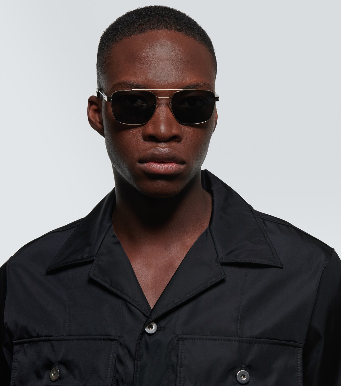 Rectangular sunglasses in gold - Prada | Mytheresa 