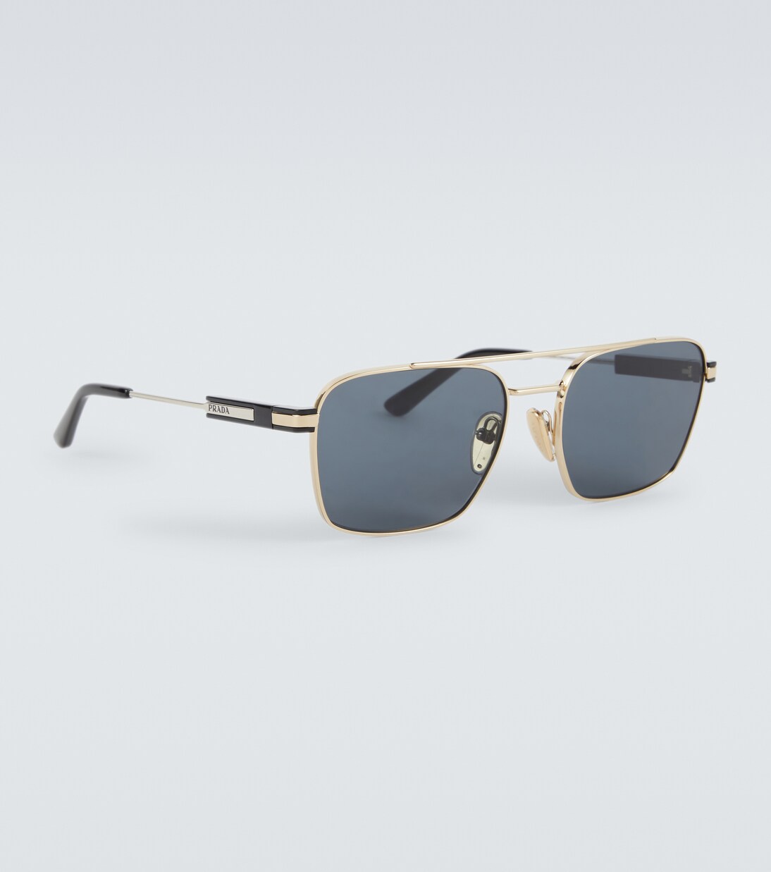 Rectangular sunglasses in gold - Prada | Mytheresa 