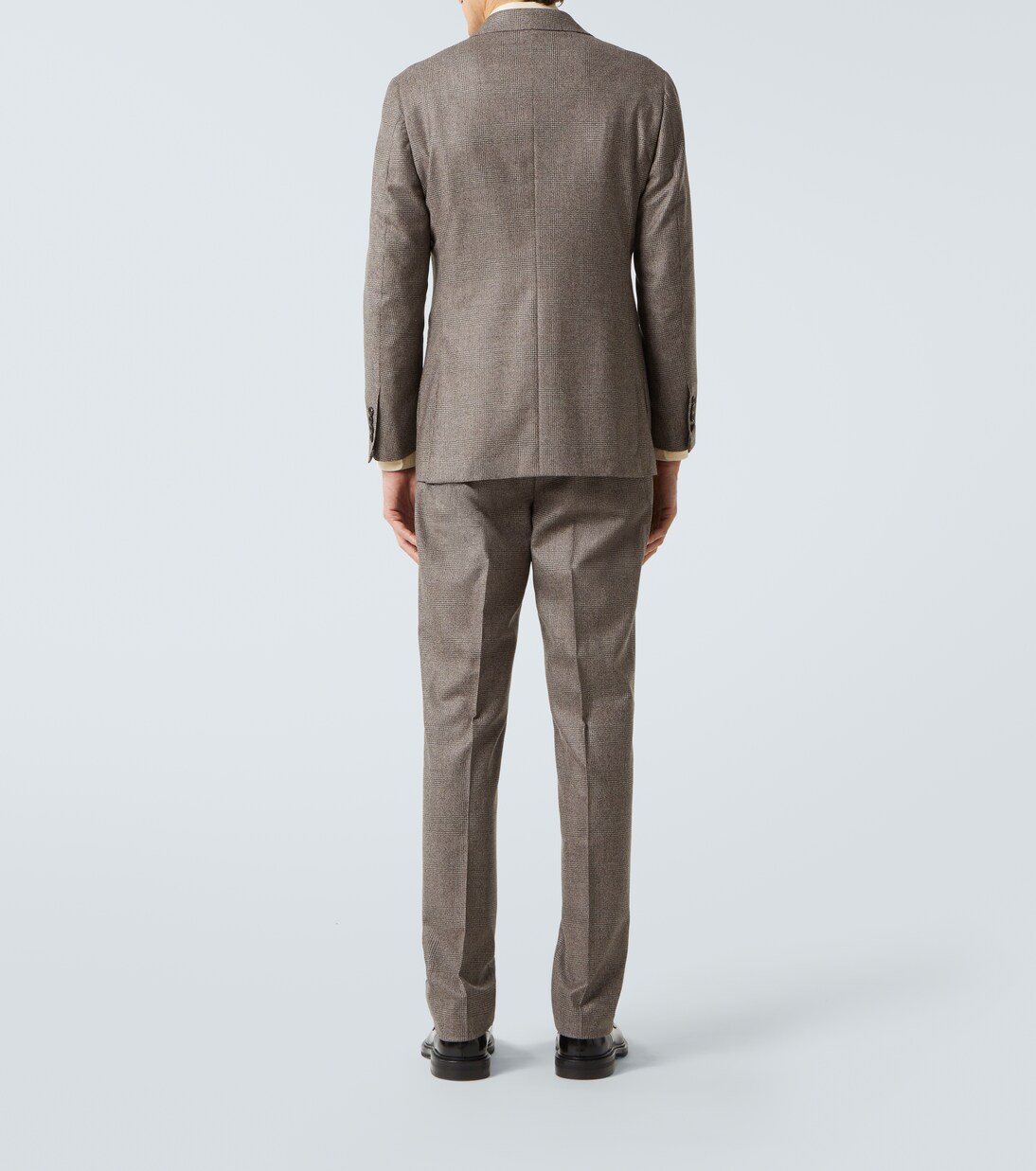 0401~CC COLLECTION RIGHT prince of Wales virgin wool drop 6R suit main image 1