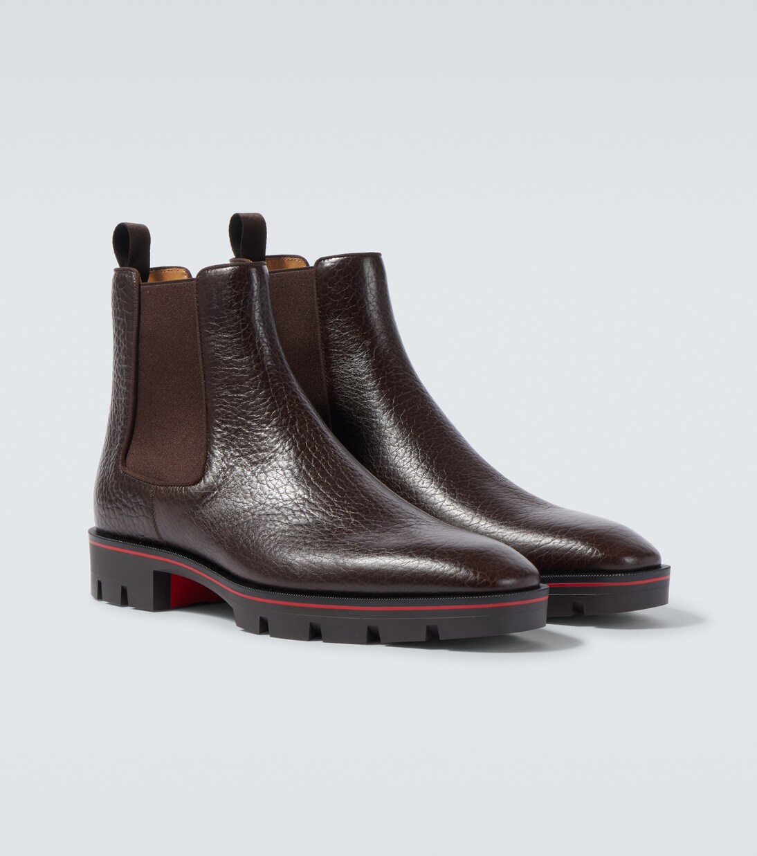 Alpinosol leather Chelsea boots in brown Christian Louboutin Mytheresa