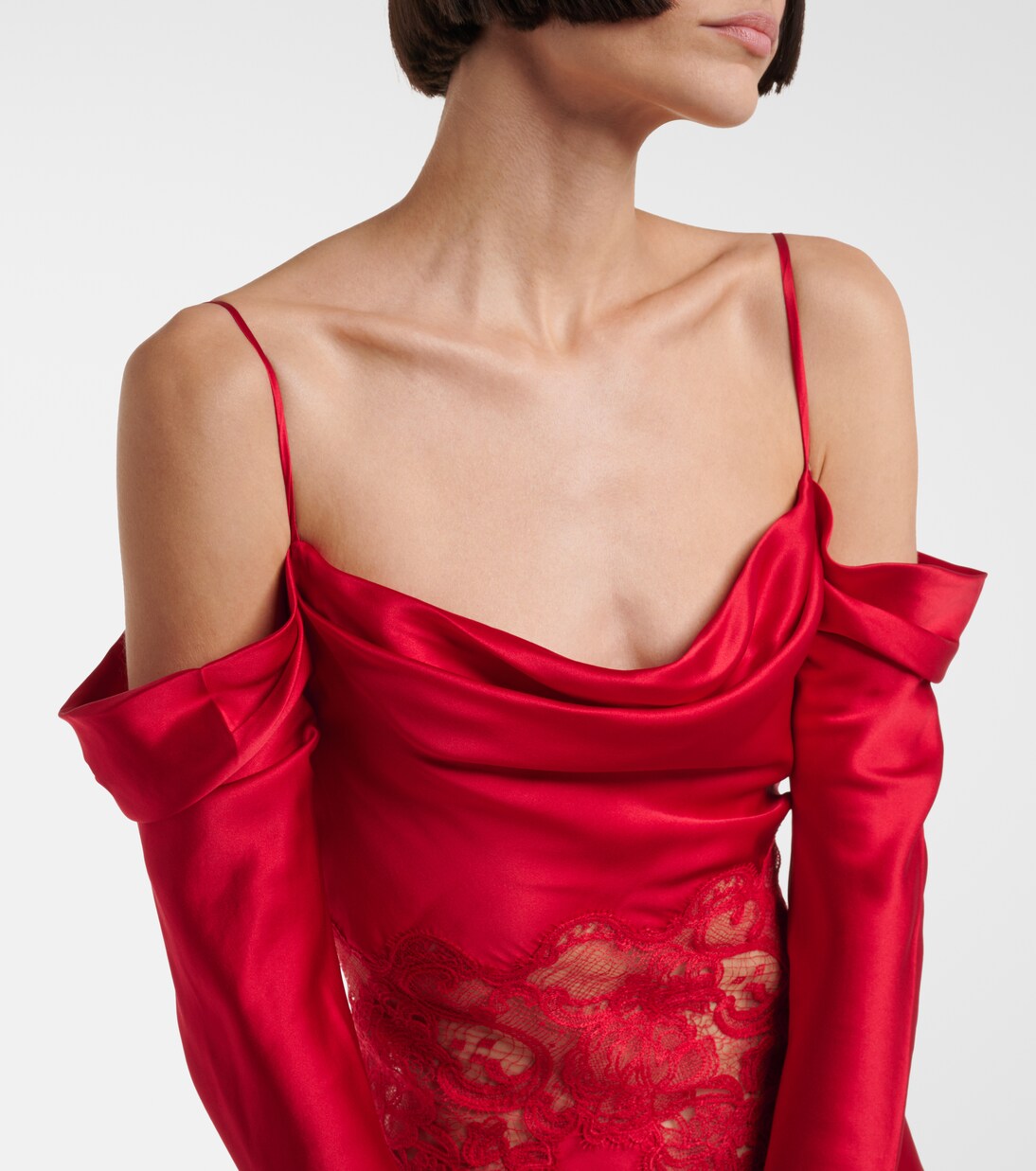 Valencia Halter Gown - Sunset Red main image 0
