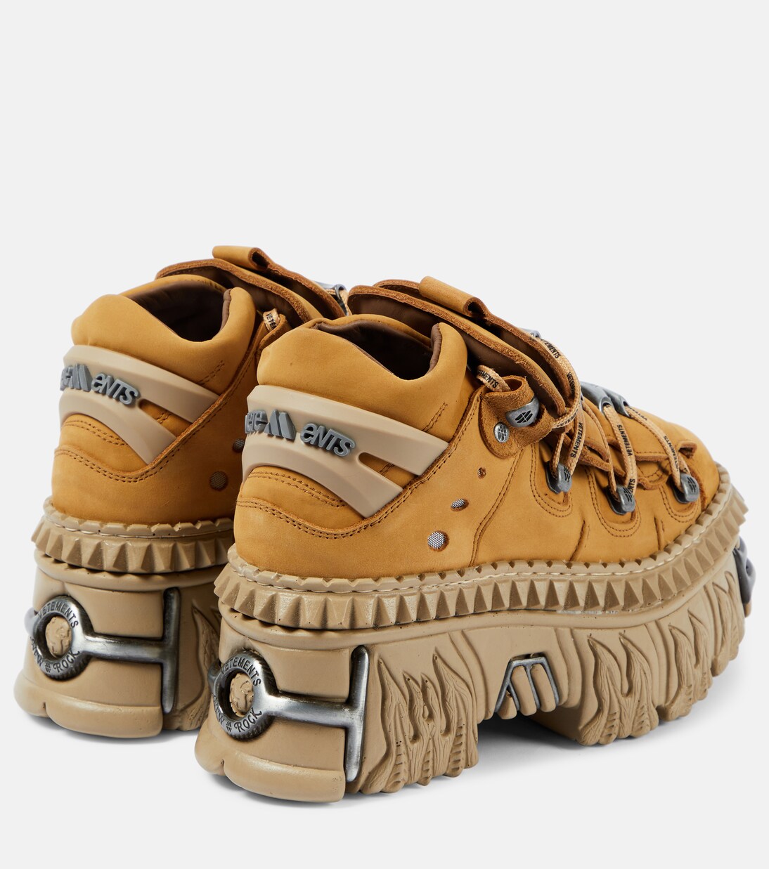 x New Rock leather platform sneakers | Vetements