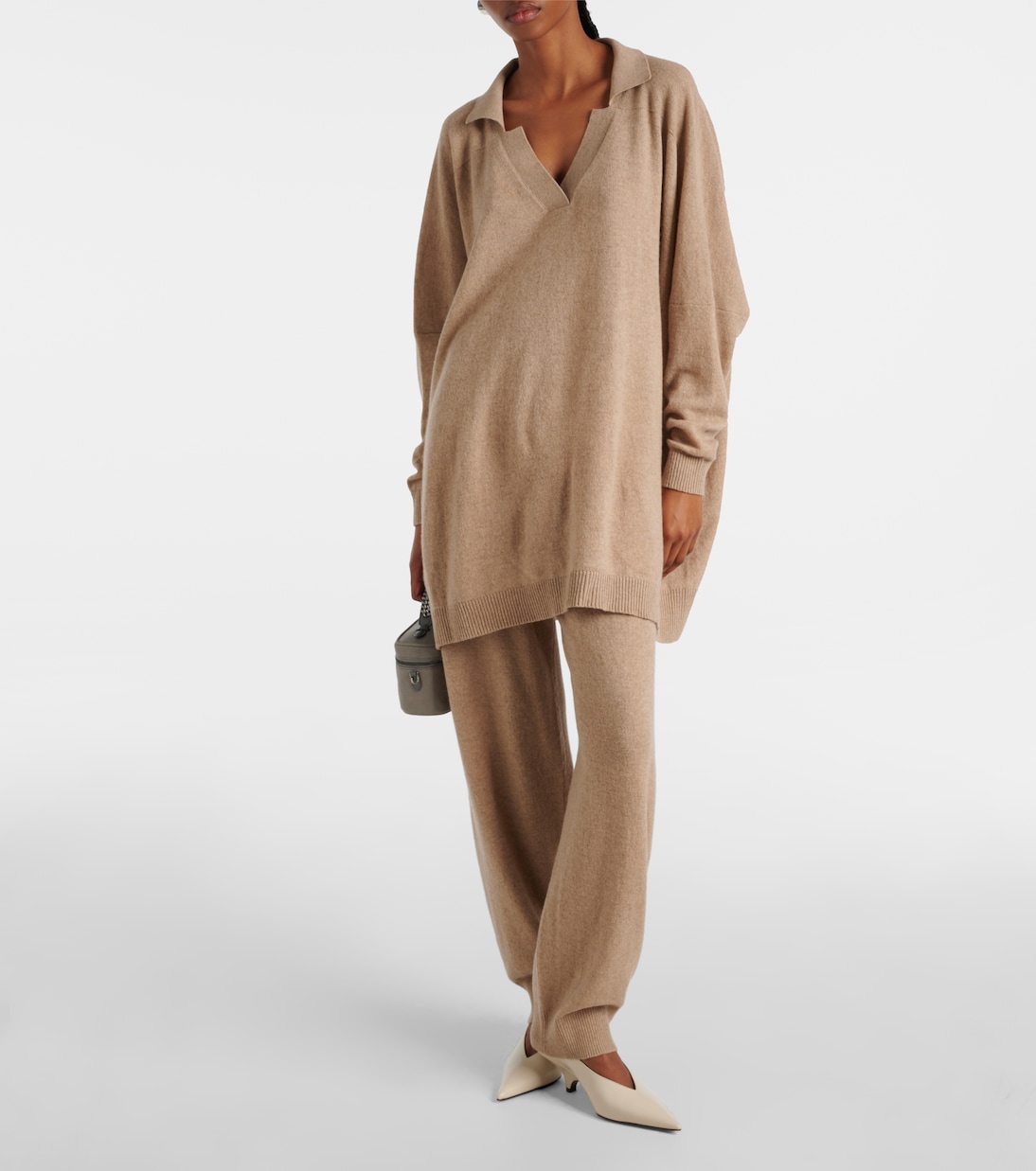 Cashmere and wool polo sweater in beige - Stella Mc Cartney 