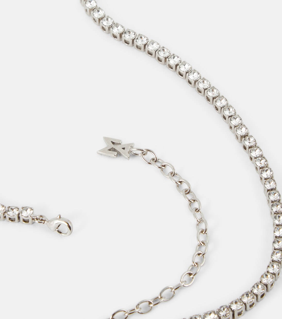 Crystalembellished waist chain in silver Amina Muaddi Mytheresa