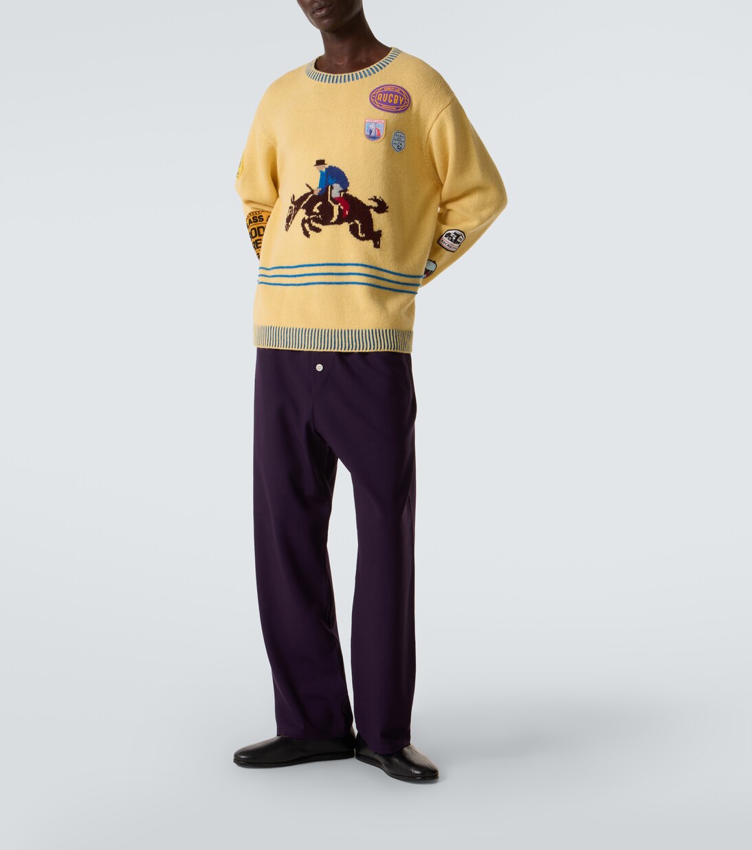 Pull Jockey en alpaga et laine en jaune – Bode | Mytheresa