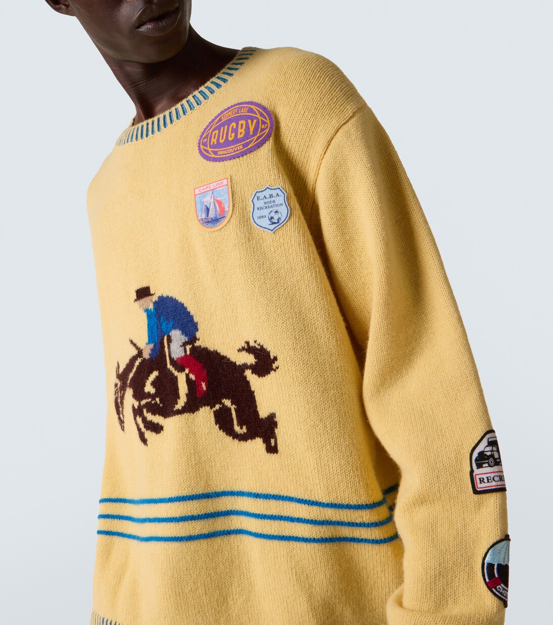 Pull Jockey en alpaga et laine en jaune – Bode | Mytheresa