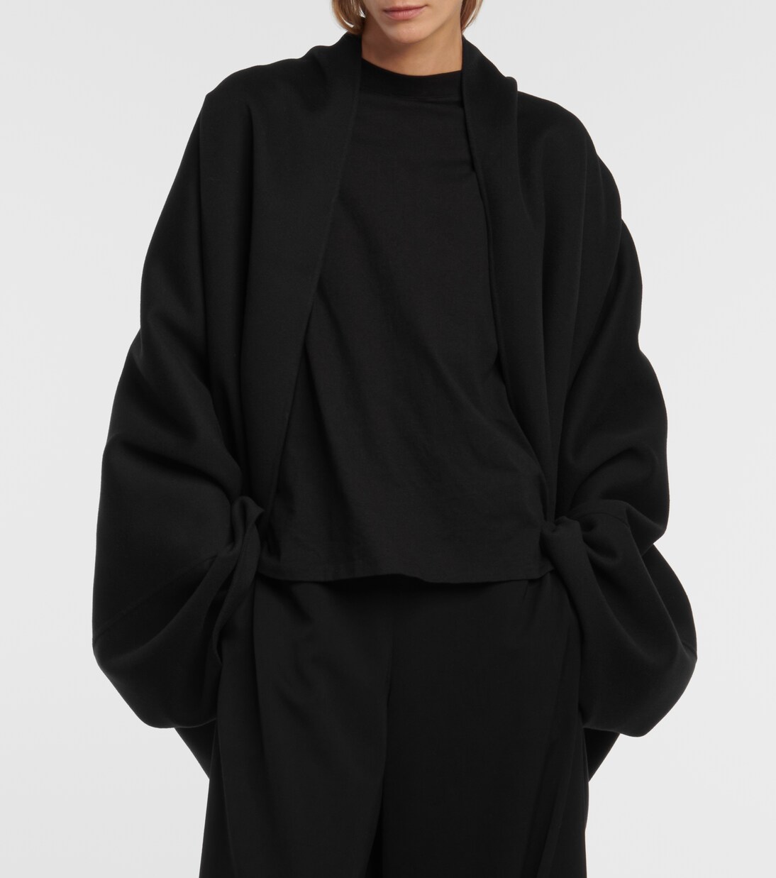 Mavis cashmere wrap coat in black - The Row | Mytheresa