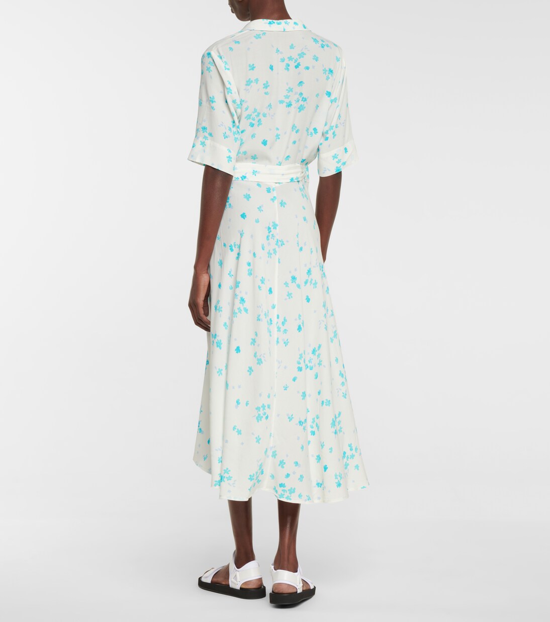 GANNI
 Floral Belted Wrap Dress main image 1