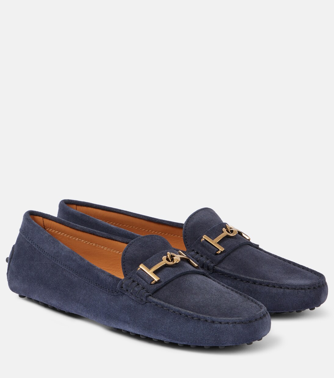 Mokassins Gommino T Ring aus Veloursleder in Blau - Tods | Mytheresa 