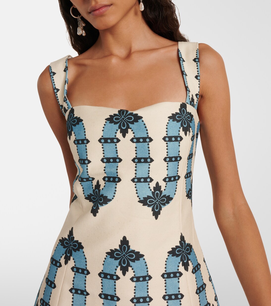 Sophia printed cotton minidress in multicoloured - La Double J  