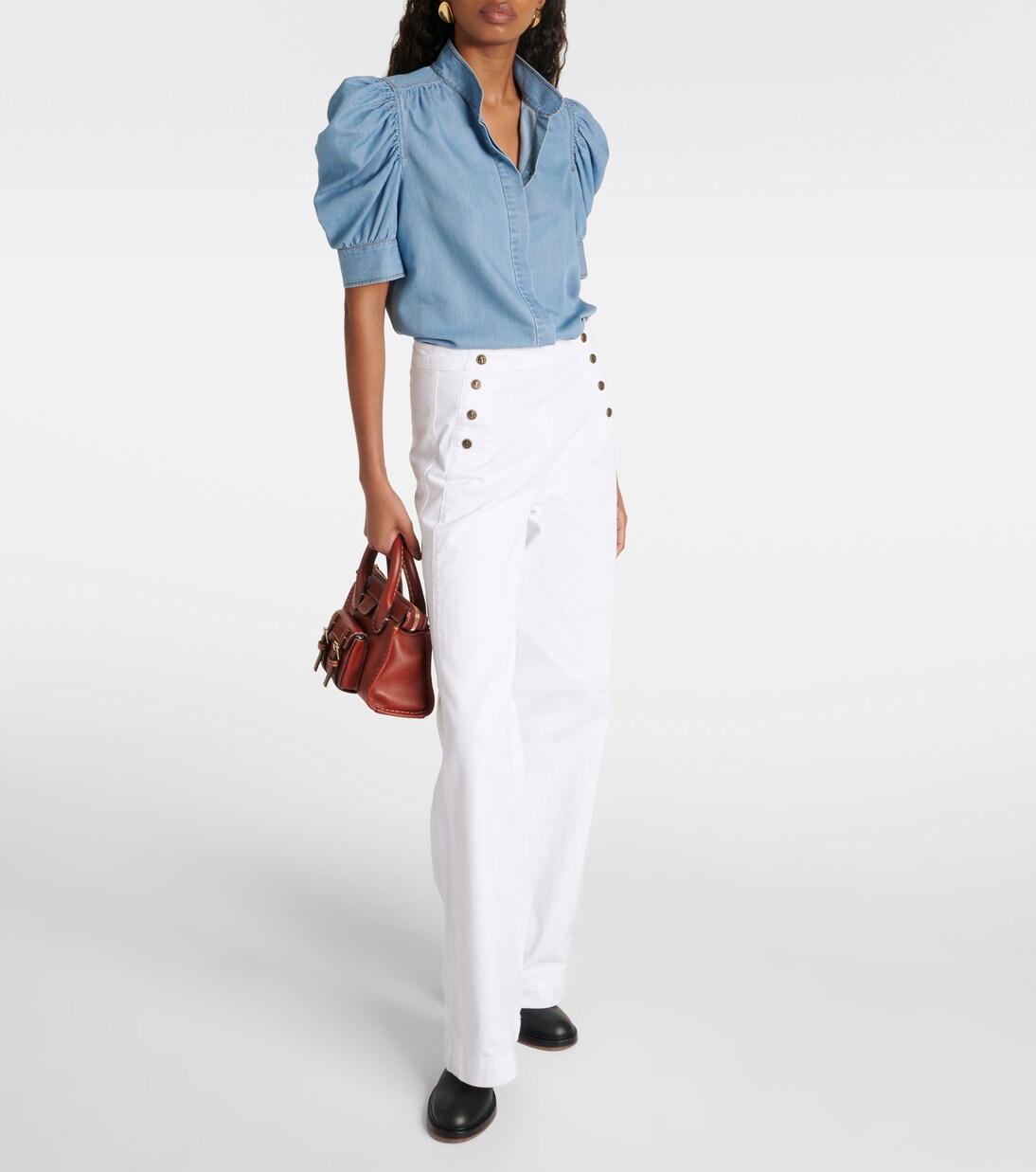 Bluse aus Denim in Blau - Frame | Mytheresa