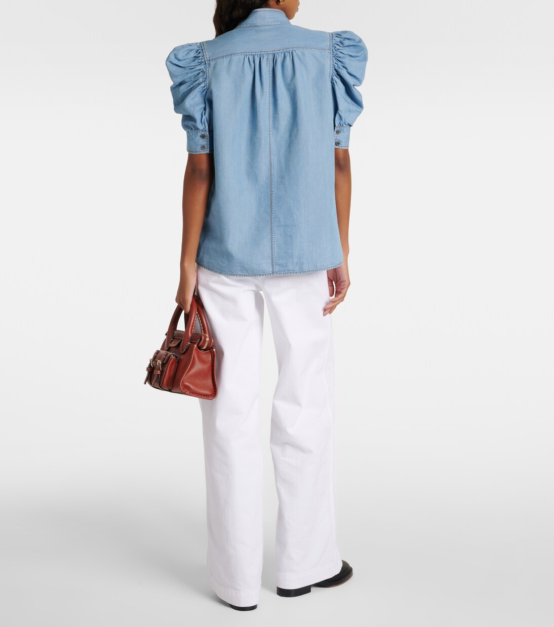 Bluse aus Denim in Blau - Frame | Mytheresa