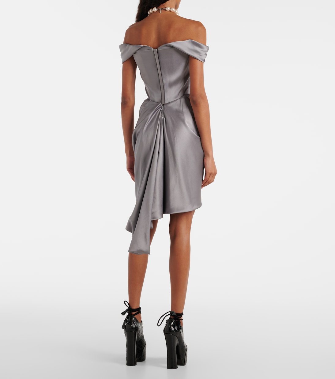 Bridal Nova Cora satin corset dress in silver Vivienne Westwood — free download
