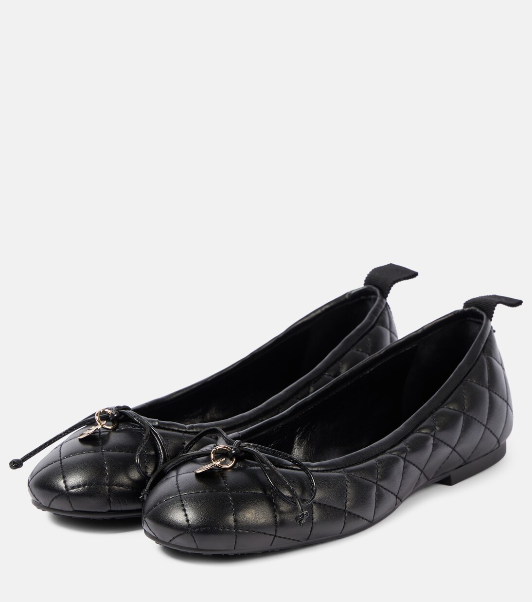 Jodie quilted faux leather ballet flats in black - See By Chloe | Mytheresa