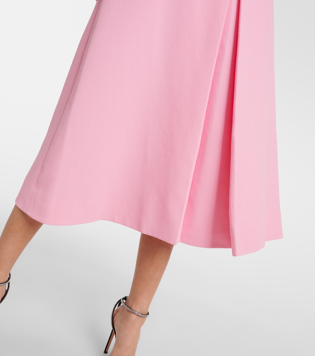 Sato crepe midi skirt in pink Emilia Wickstead Mytheresa