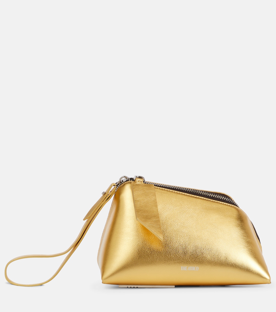 Clutch Saturday Small aus Leder in Gold - The Attico | Mytheresa
