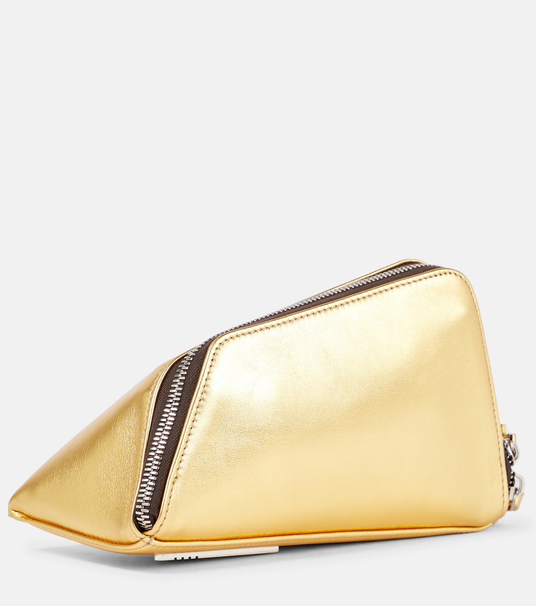 Clutch Saturday Small aus Leder in Gold - The Attico | Mytheresa