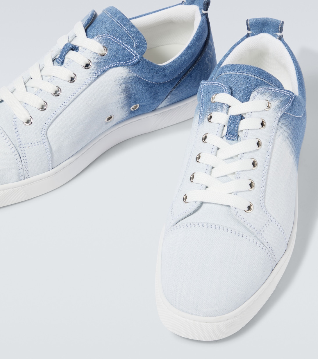 Fun Louis Junior denim sneakers in blue Christian Louboutin Mytheresa