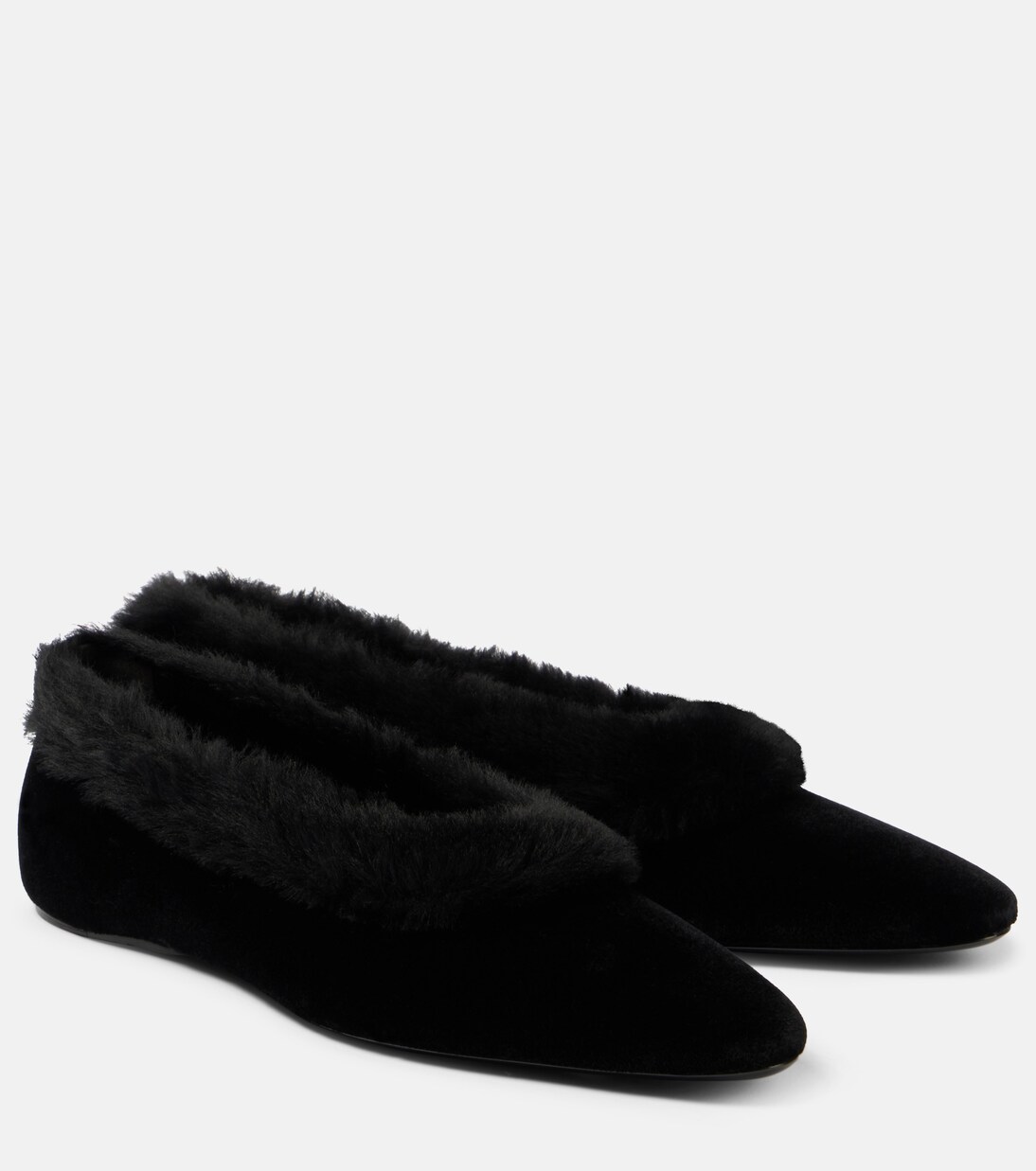 BALLET FLAT OLIVE GREEN MIX BLACK VELVET