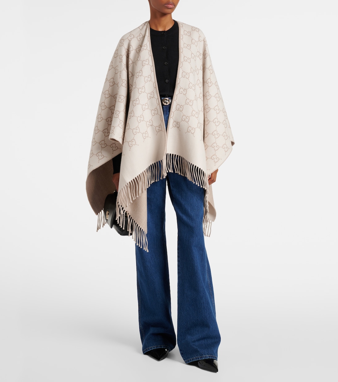 gucci gg jacquard shawl