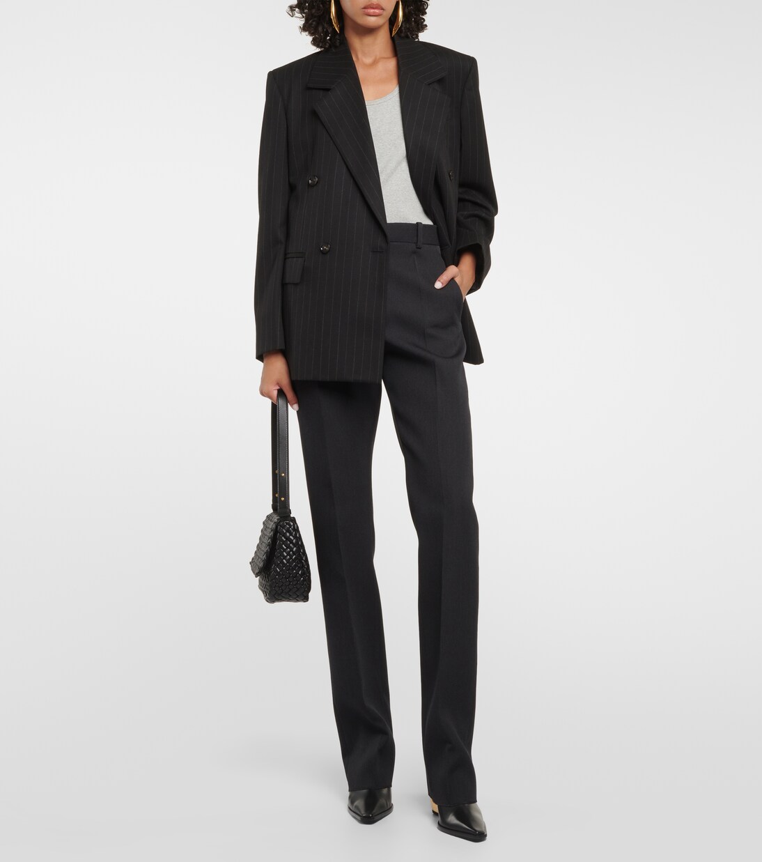 Borghese Gray Cotton Skinny Pants