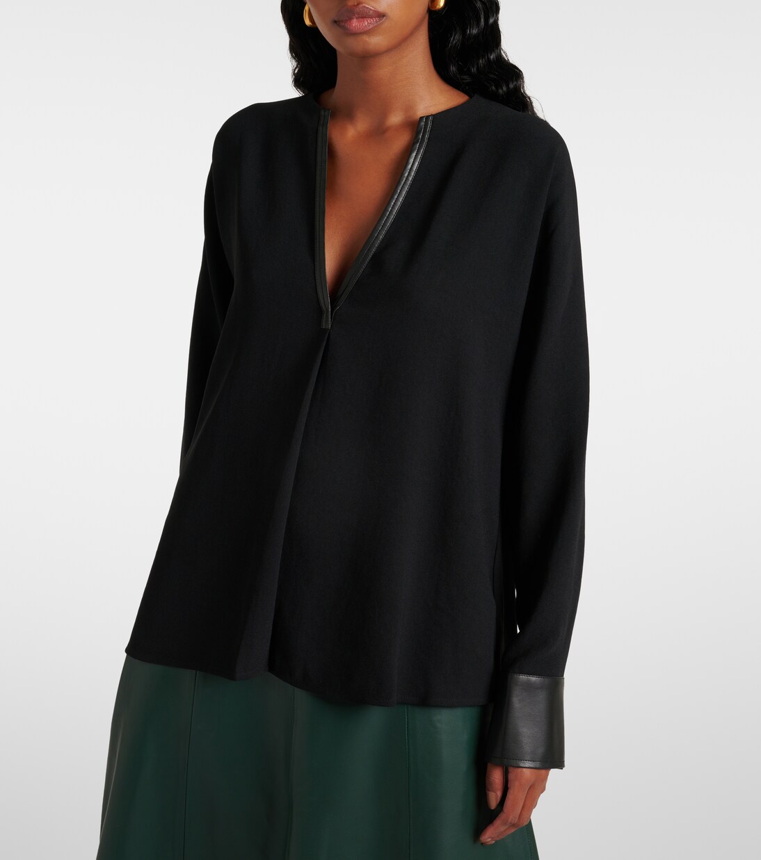 Trish Faux Leather Top