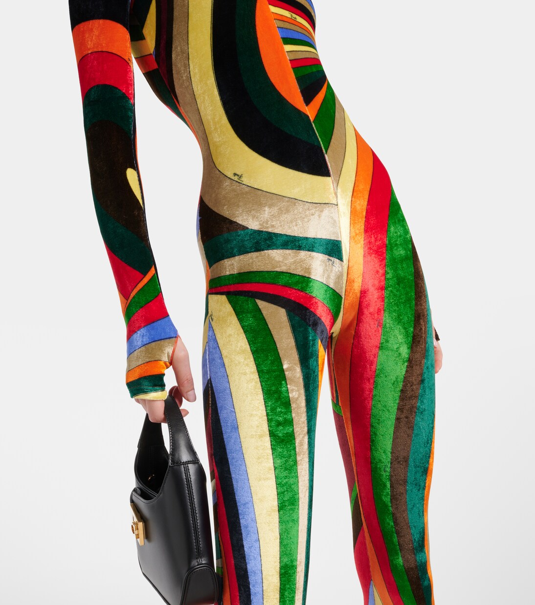 Iride printed velvet catsuit in multicoloured - Pucci | Mytheresa