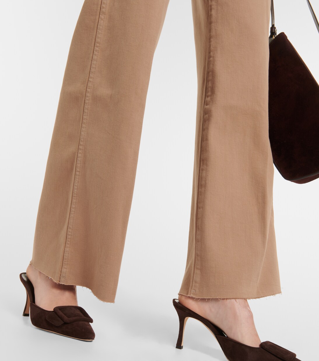 High-Rise Wide-Leg Jeans Lotta in Beige - 7 For All Mankind 