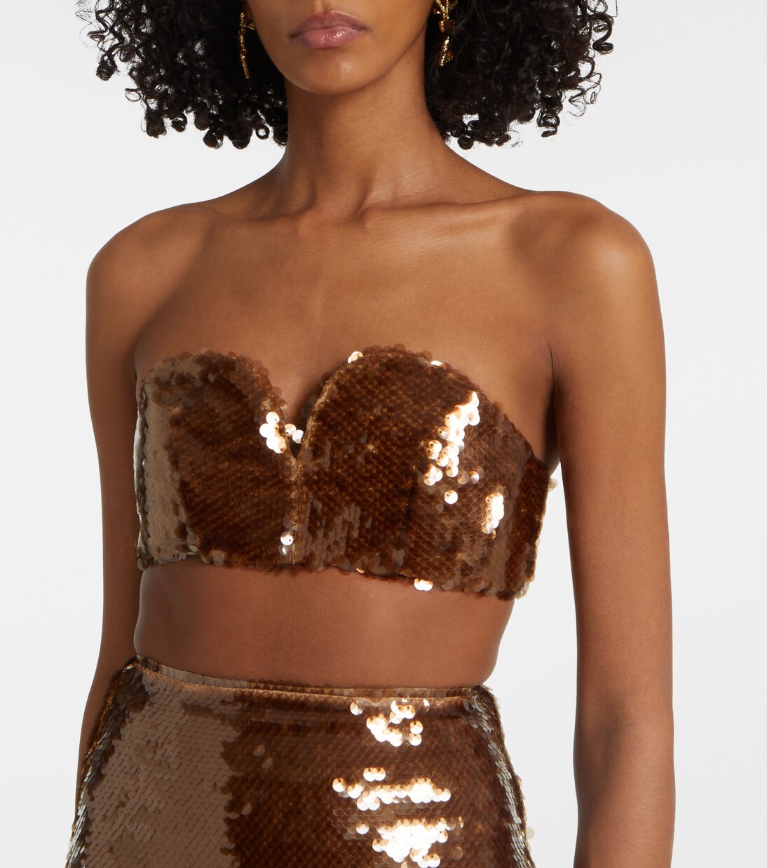 Harmony Sequin Bra Top (Rose Gold)