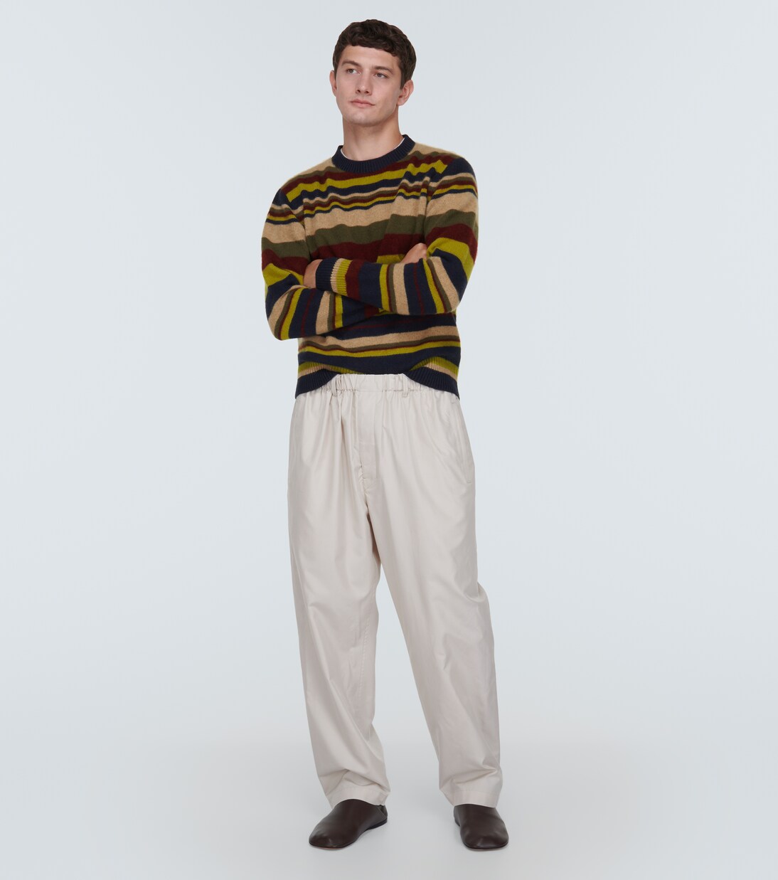 Striped cashmere sweater in multicoloured - The Elder Statesman 