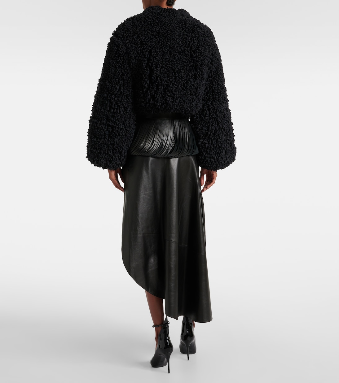 Ayla Faux Leather & Fur  Detailed Jacket