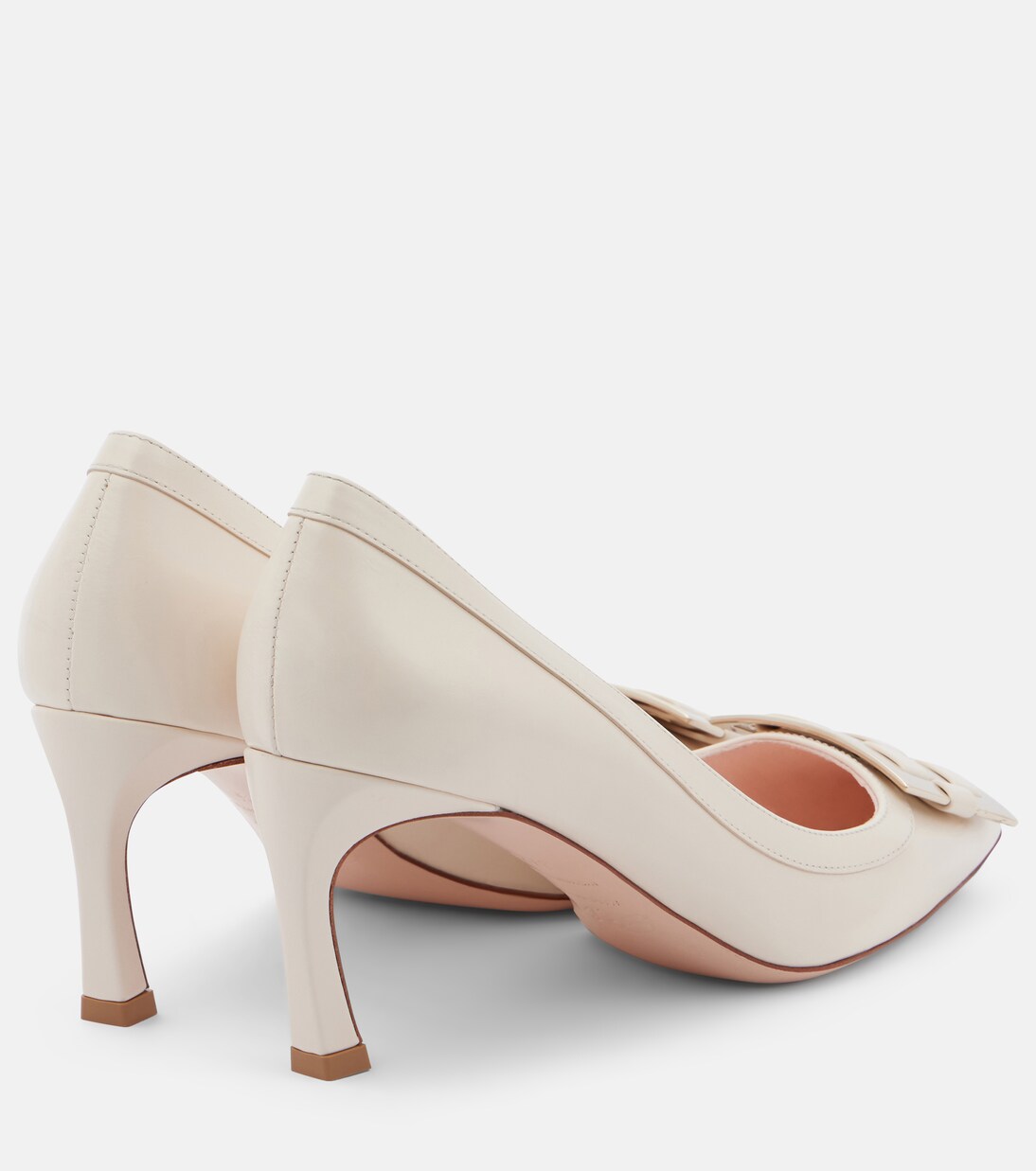 Trompette 70 Metal Buckle Leather Pumps
