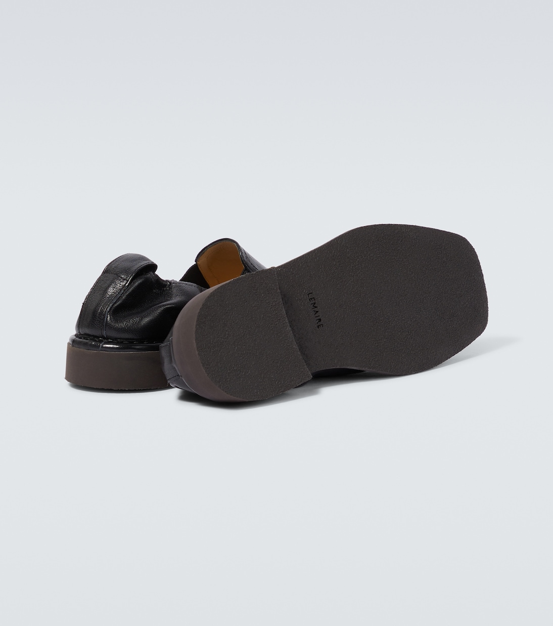 Slip-Ons aus Leder in Schwarz - Lemaire | Mytheresa