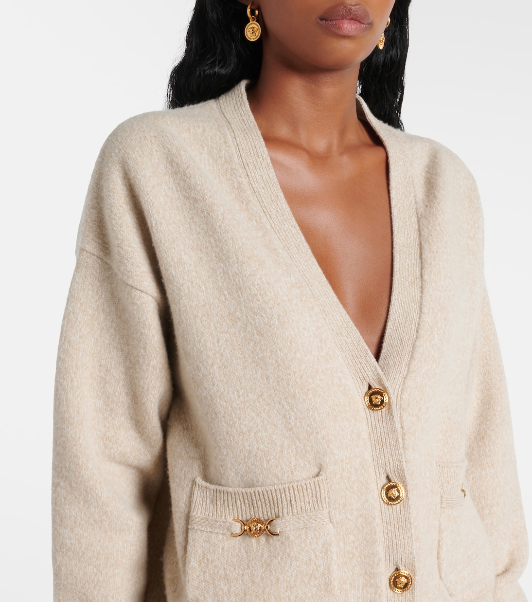 Versace Women Embroidered Stretch Viscose Blend Cardigan main image 0